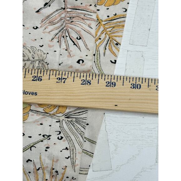 MINKPINK Wild Coast Romper White Yellow Green Floral V-Neck Bohemian Casual M - Picture 8 of 9